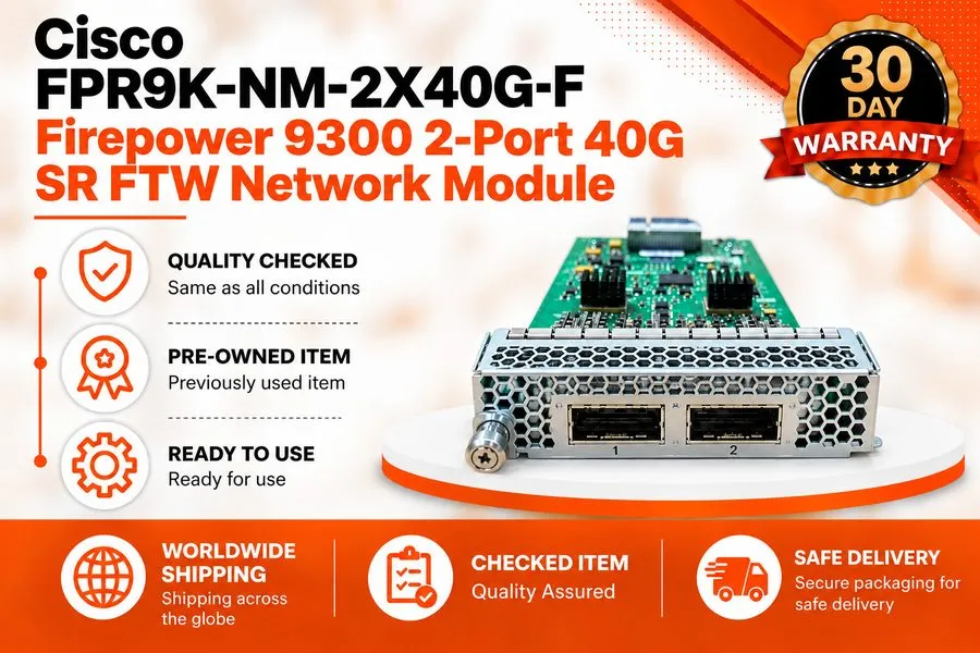Межсетевой экран Cisco FPR9K-NM-2X40G-F Firepower 9300 2-Port 40G SR FTW Network — фото лота 1