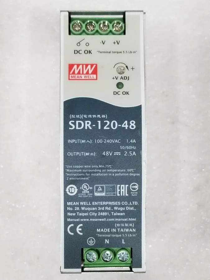 Блок питания SDR-120-48 AC to DC Din-Rail Power Supply with PFC Function, 48VDC,