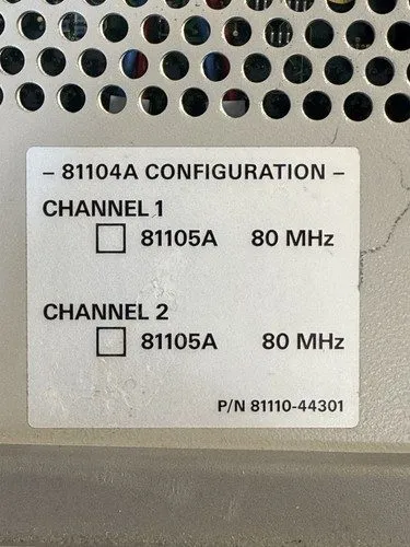 Тестер Agilent 81104A : 80 MHz Pulse-/ Pattern Generator, AS-IS — фото лота 3
