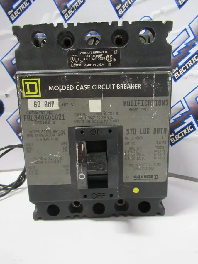 Автоматический выключатель Square D FAL340601021 Circuit Breaker 60 Amp 480V 3P 