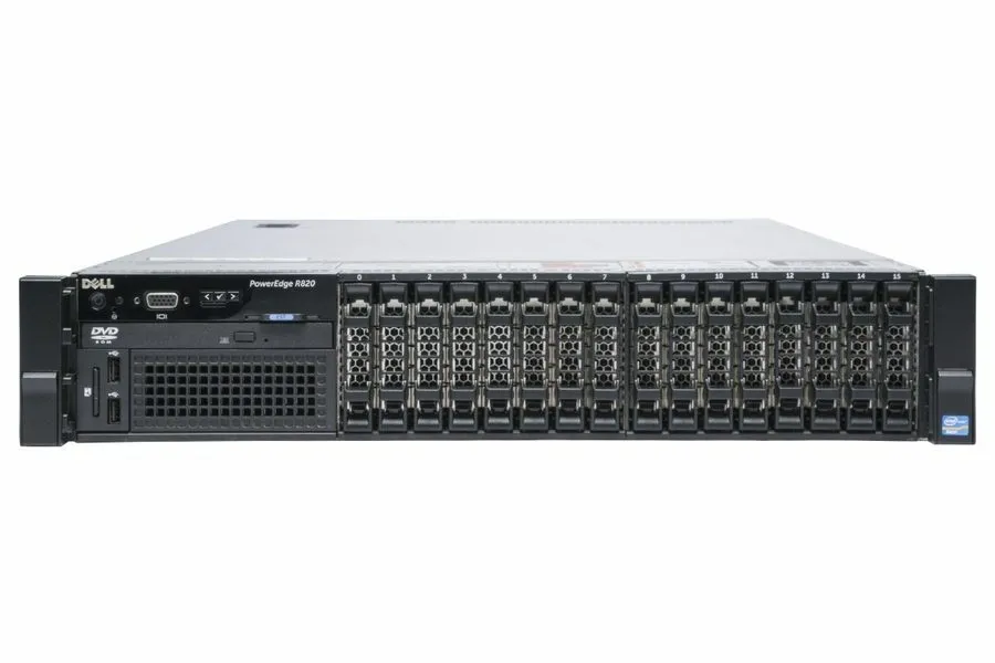 Сервер Dell PowerEdge R820 4x 8-Core E5-4610v2 128GB RAM 8x 900GB HDD 2U Rack Se — фото лота 1