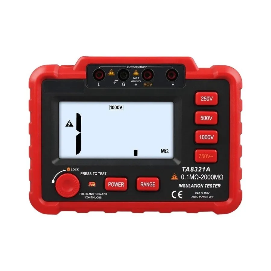 Тестер TA8321A Compact Insulation Tester with Shockproof Plastic Shell and Metal