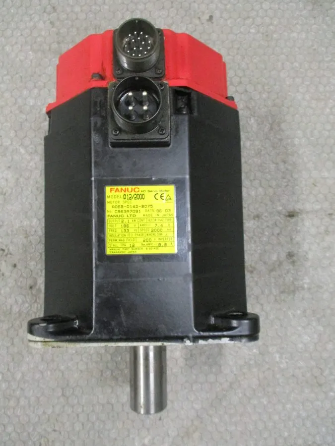 Серводвигатель Fanuc A06B-0142-B075 AC Servo Motor a12/2000 2.1kW 186V 2000rpm 7
