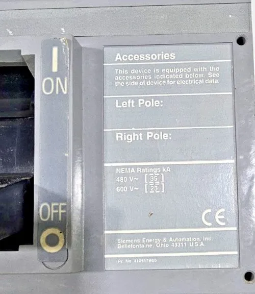 Автоматический выключатель SIEMENS SENTRON SERIES JFC JFC3M400 CIRCUIT BREAKER 4 — фото лота 2