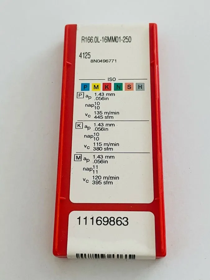 Режущий инструмент SANDVIK THREAD INSERT R166.0L-16MM01-250 4125