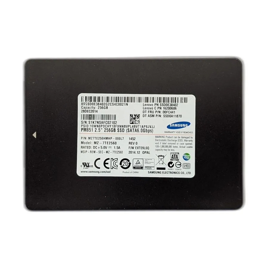 SAMSUNG PM851 LENOVO 250GB SATA 3 PS3 PS4 XBOX 870 EVO INTERNAL 2.5" 256GB SSD