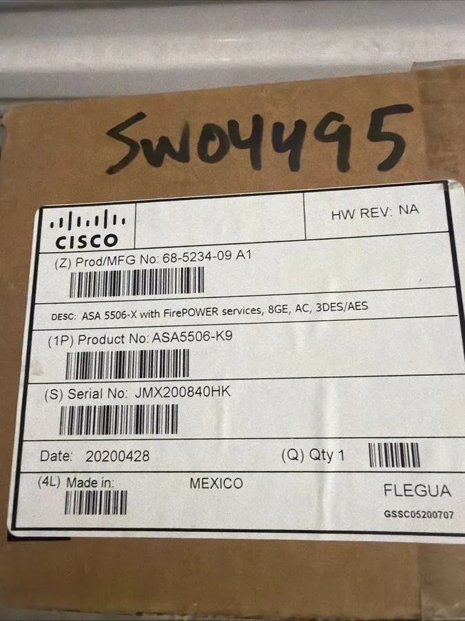 Межсетевой экран Cisco ASA5506-K9 FirePower Security Appliance with power pack — фото лота 1