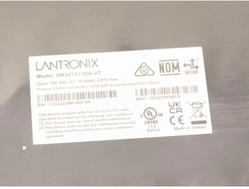 IIoT-устройство VERINT SM24TAT2SA-VT 24-Port Gigabit PoE+ & 2 SFP Port Managed S