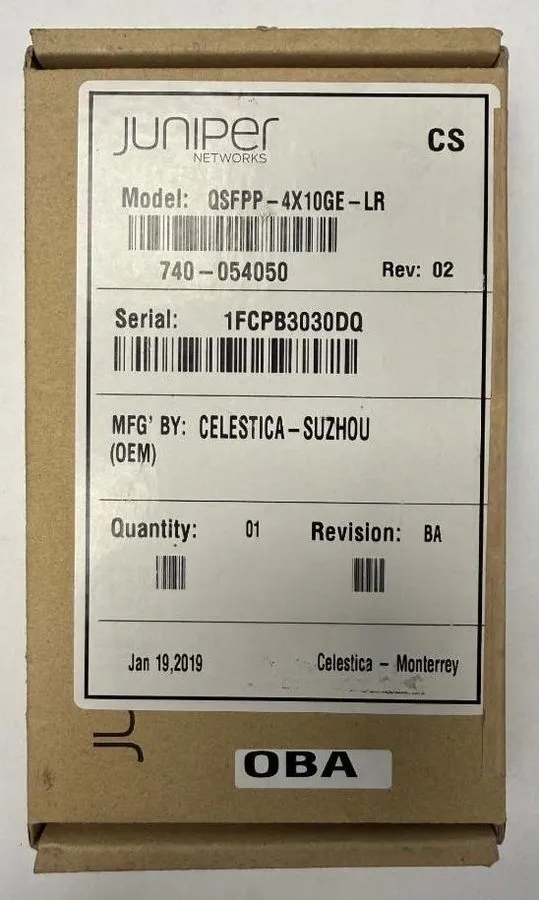 Коммутатор Genuine Juniper QSFPP-4X10GE-LR Transceiver 740-054050