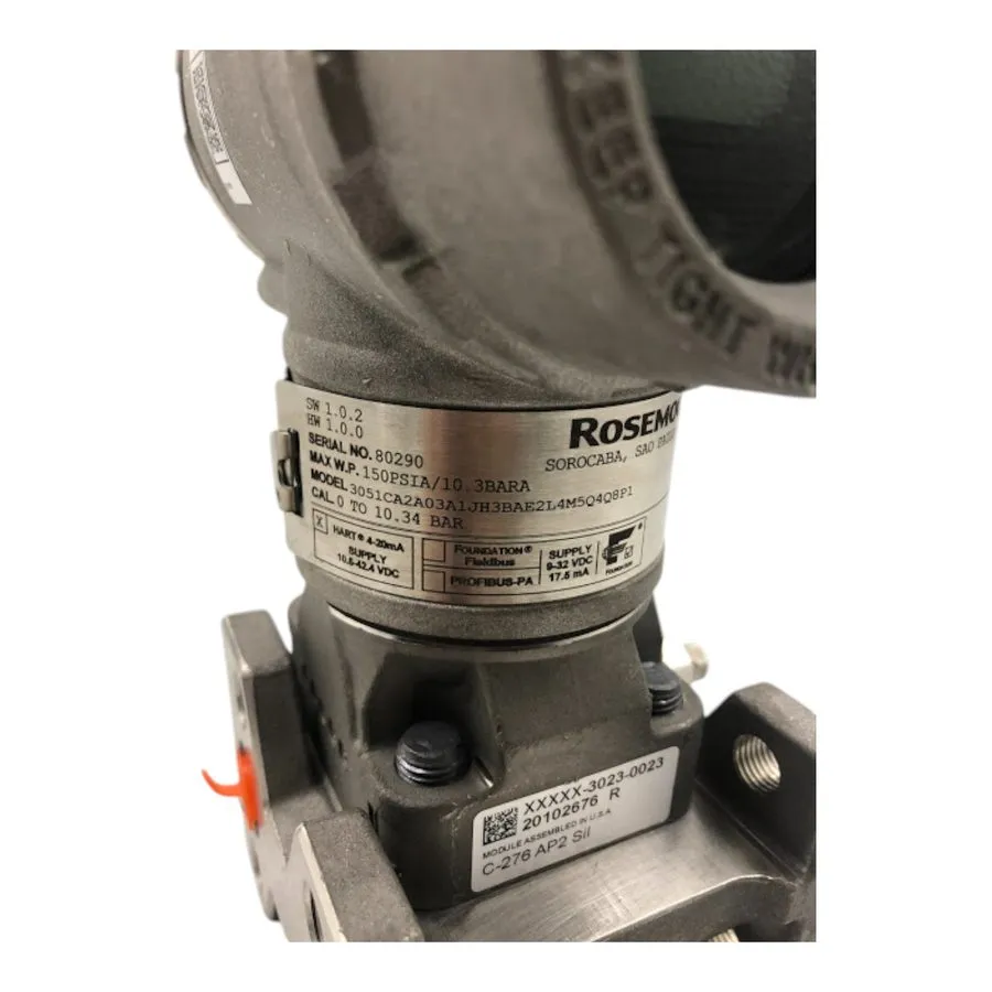 Датчик Transmissor de Pressão Rosemount 3051CA2A0 0 a 10.34 Bar — фото лота 1