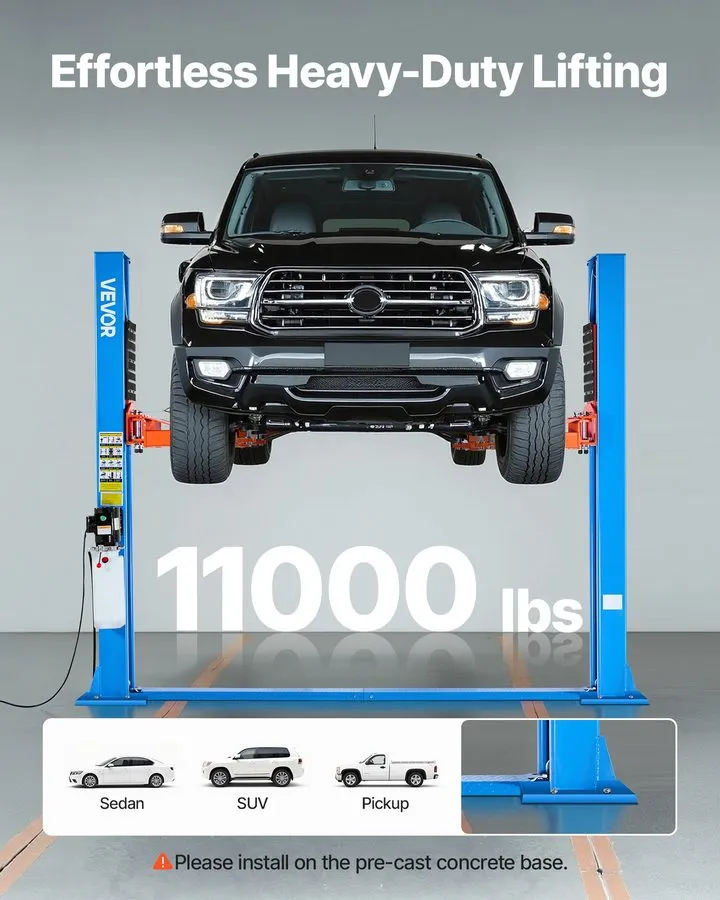 Автоподъёмник VEVOR 11000lbs Two Post Lift 2 Post Lift Auto Hoist Repair Equipme