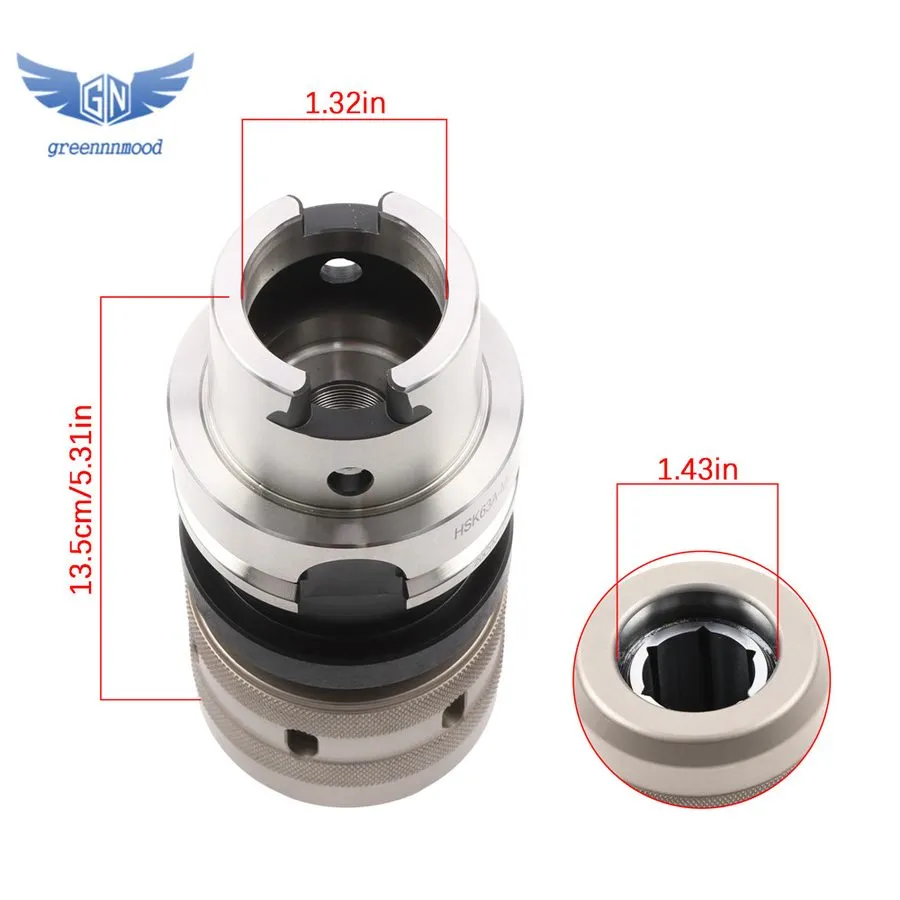 Режущий инструмент HSK63A Hydraulic Collet Chuck 1" Coolant Tube HSK63A-C1-100 C