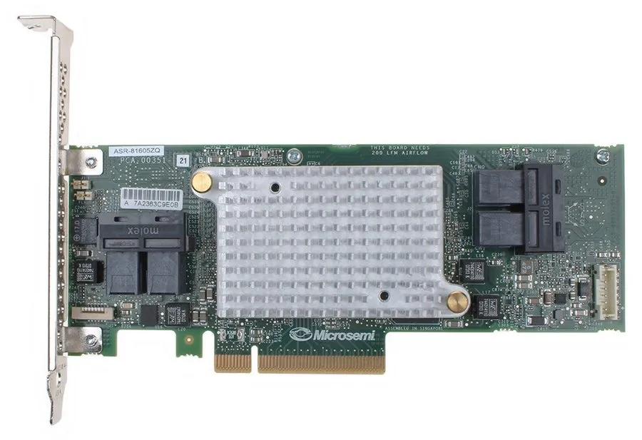 Контроллер Adaptec SAS ASR-81605ZQ 16 Port PCIe 3.0 x8 12Gbps 1GB w/ BBU Raid Co