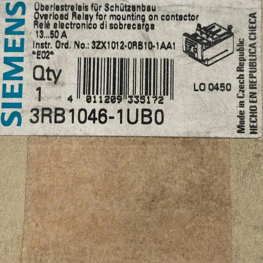 Реле Siemens Overload Relay 3RB1046-1UB0 13-50A Motor Protection BGR S3 — фото лота 2