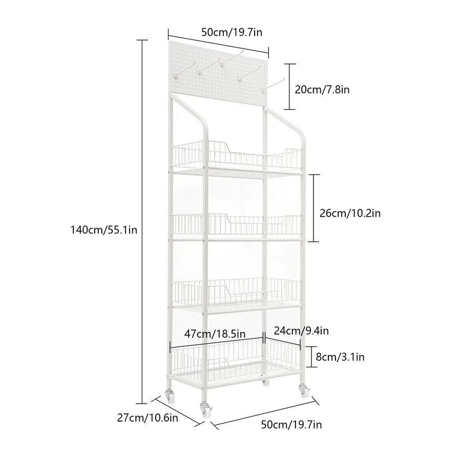 Стойка/шкаф 4-Tier Metal Wire Storage Shelves, Adjustable Standing Storage Rack