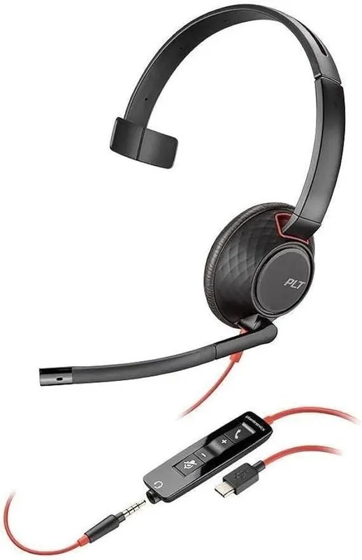 VoIP-шлюз Plantronics Headset Poly C5210T Blackwire 5200 Series 3.5mm Monoaural 