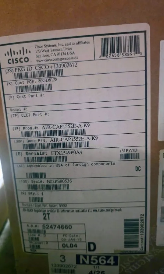 Точка доступа Wi-Fi CISCO AIR-CAP1552E-A-K9 802.11N Outdoor Mesh Access Point Ex