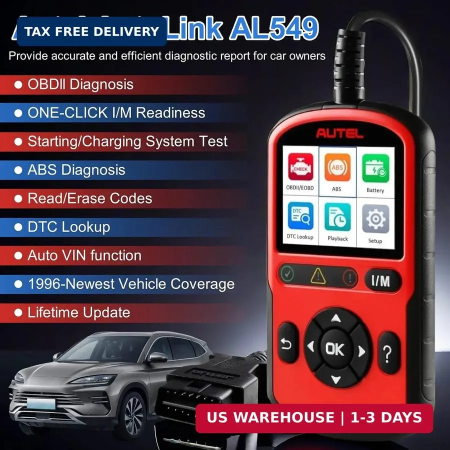 Диагностический сканер Autel OBD2 Scanner AutoLink AL549 Car Check Engine Code e
