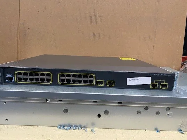 Коммутатор Cisco ME-C3750-24TE-M C3750 24 PORT WITH 2+2 sfp PORT SWITCH .90days