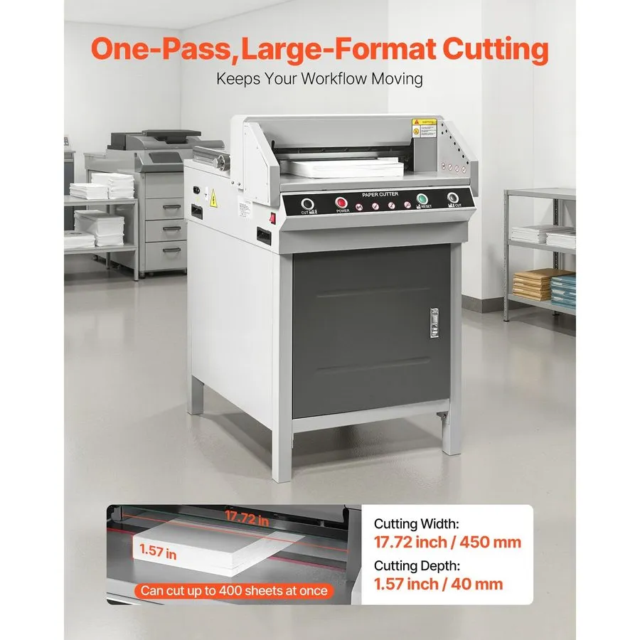 Ламинатор 17.72in Electric Paper Cutter Metal Guillotine Trimmer 40mm Cut