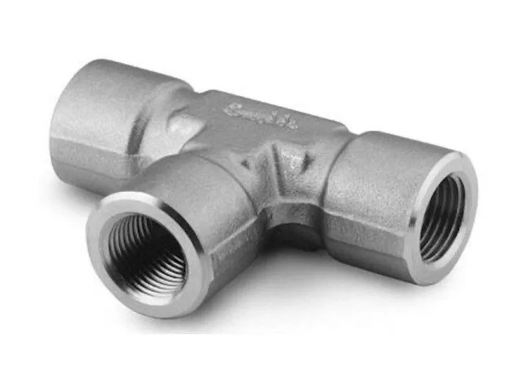 Фитинг 1- Swagelok Stainless Steel Pipe Tee Fitting, 3/8" Female NPT, SS-6-T