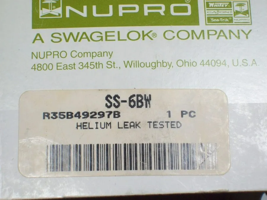 Клапан Swagelok SS-6BW Stainless Steel Bellows Sealed Valve FNSP