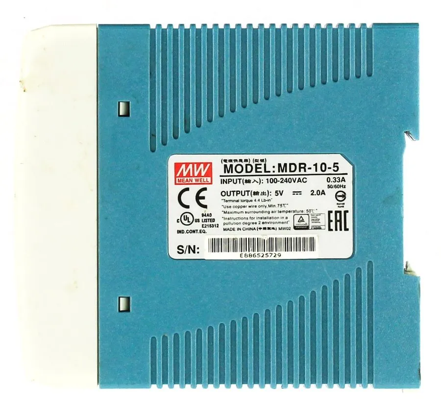 Блок питания Mean Well MDR-10-5 DIN Rail Power Supply 10W 5V 2A 100-240VAC AC-DC