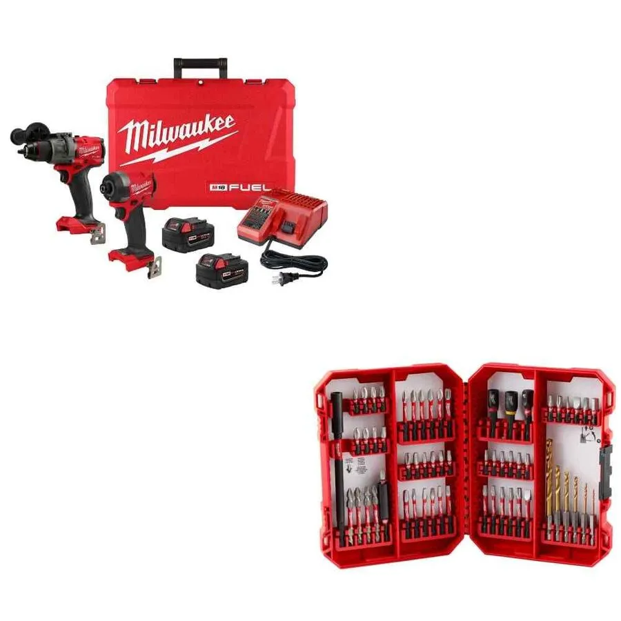 Режущий инструмент Milwaukee 3697-22 M18 FUEL 2-Tool Combo Kit w/ 48-32-4097 Dri — фото лота 1