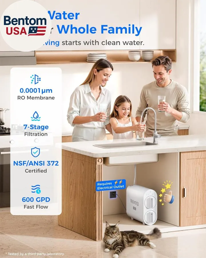 Насос Waterdrop G2P600 Reverse Osmosis System, 600 GPD, 7 Stage Tankless Water F