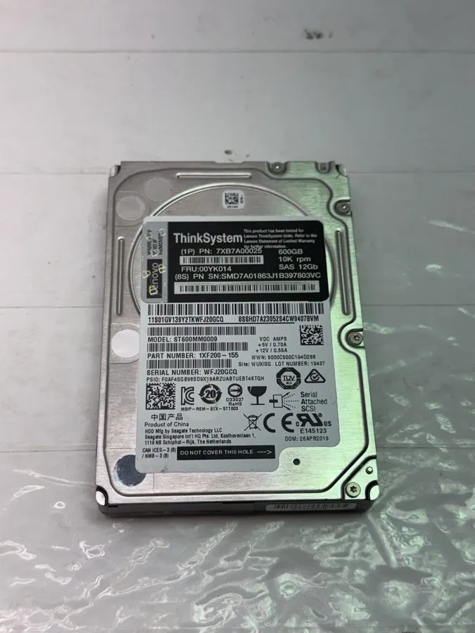 Жёсткий диск HPE 600GB SAS 12G 10K SFF DP HDD EG000600JWJNP ST600MM0009 — фото лота 1