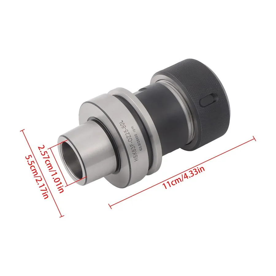 Патрон HSK63F-SYOZ25 x 80mm 25000 RPM Balanced Collet Chuck — фото лота 1