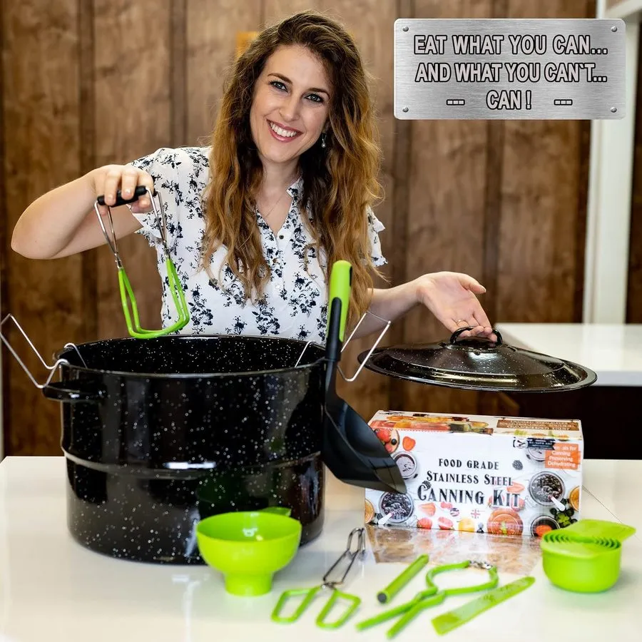 Водяная баня Canning Supplies-24 Qt. Water Bath Canning Pot with Rack & Lid -Sta — фото лота 1