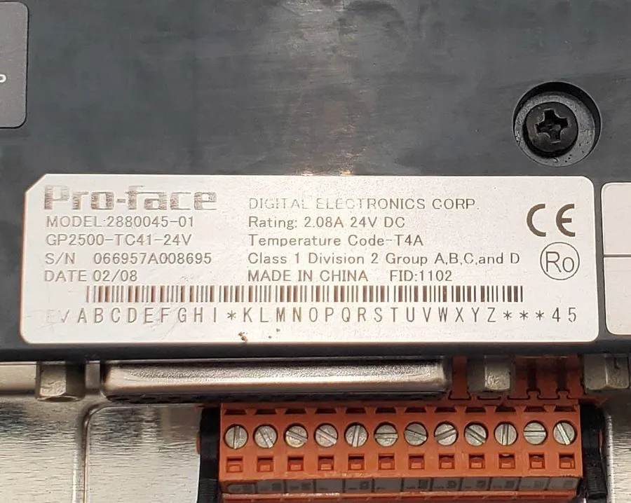Панель оператора PROFACE GP2500-TC41-24V Touch Panel HMI