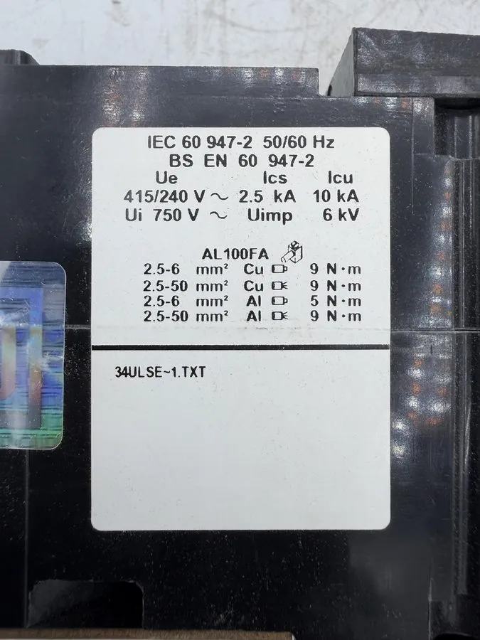 Автоматический выключатель Square D FA24060AC 2 Pole 60 Amp 480V Circuit Breaker — фото лота 4
