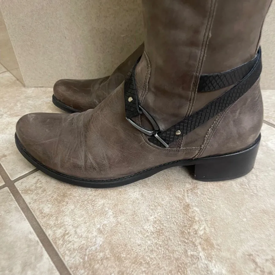 Жгут проводов Dorking by Fluchos Brown Leather Tall Riding Boots sz 40/usa 9 Har — фото лота 1