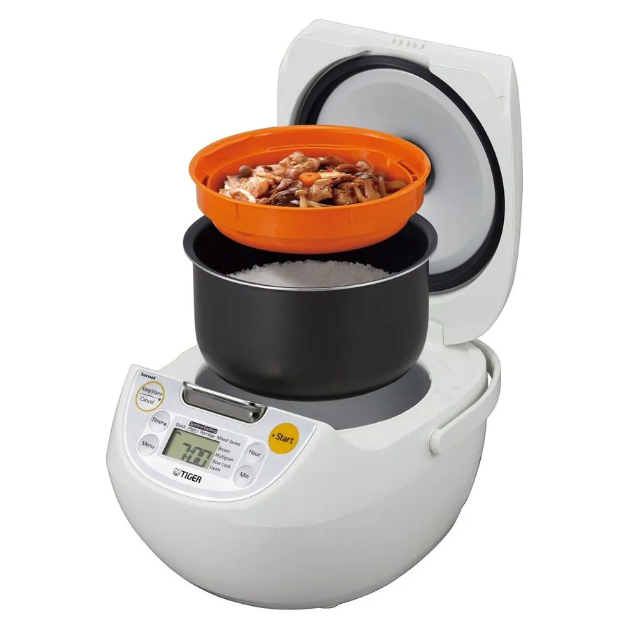 Рисоварка Tiger, 5.5-Cup Micom Rice Cooker, Steamer and Warmer 10 Meal Settings