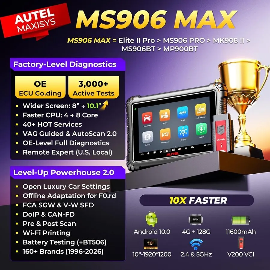 Диагностический сканер Autel MaxiSys MS906 Pro Full Bi-directional Auto Scanner 