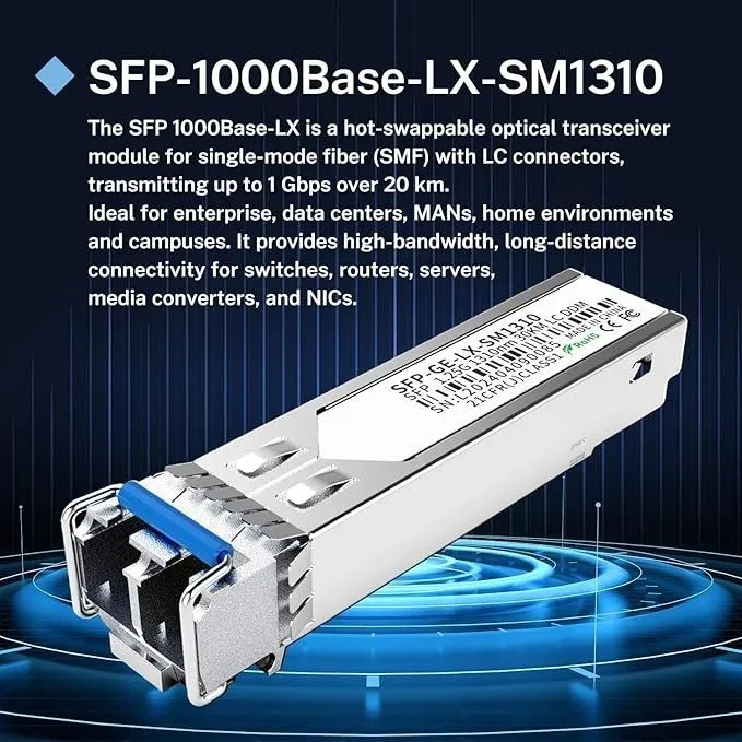 Трансивер SFP-GE-LX-SM1310 HW Compatible 1000Base-LX 10KM SFP Transceiver — фото лота 1