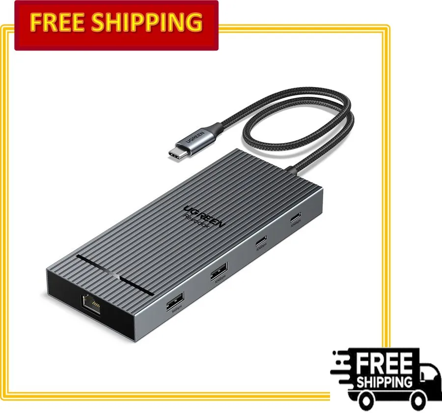 Док-станция UGREEN Revodok 10-in-1 USB C Docking Station Dual HDMI USB A&C 3.2 P