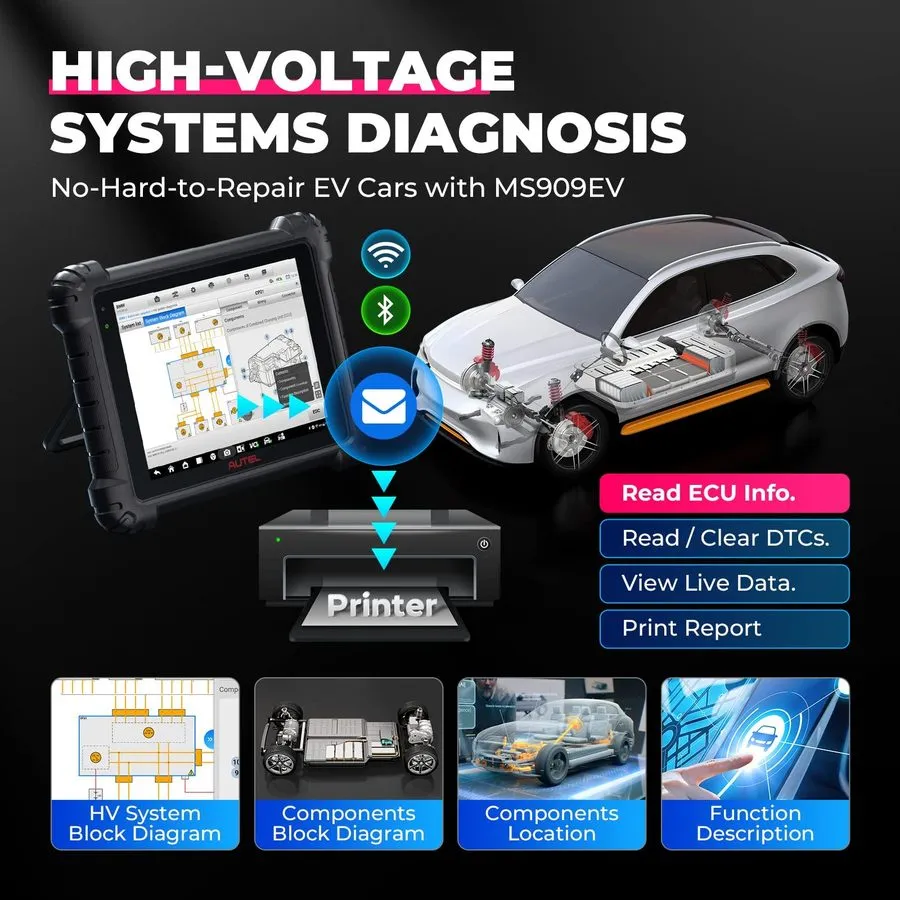 Диагностический сканер 2026 Autel MaxiSys Ultra EV UP MS909EV Diagnostic Scanner — фото лота 2