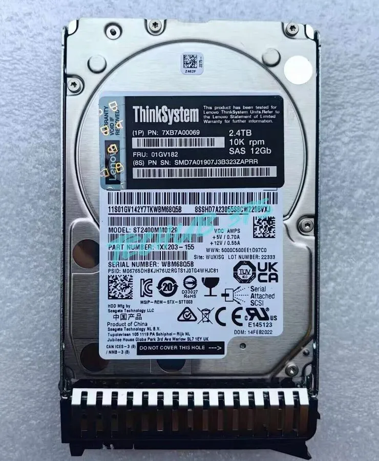 Жёсткий диск NewLenovo 01GV182 2.4TB 10K SAS 12Gb/s 2.5" 512e SED HDD 7XB7A00070