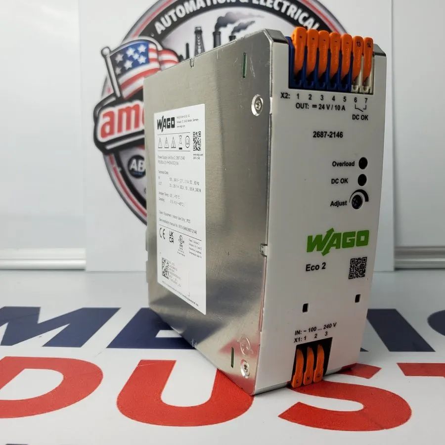 Блок питания WAGO 2687-2146 24VDC 10A 240W DIN Rail Power Supply Eco2 100-240VAC