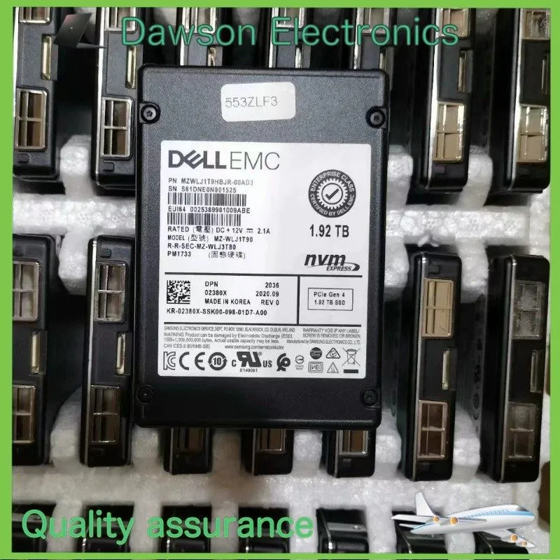 SSD-накопитель Samsung PM1733 1.92TB SSD U.2 NVME PCIE 4.0 X4 MZ-WLJ1T90 MZWLJ1T