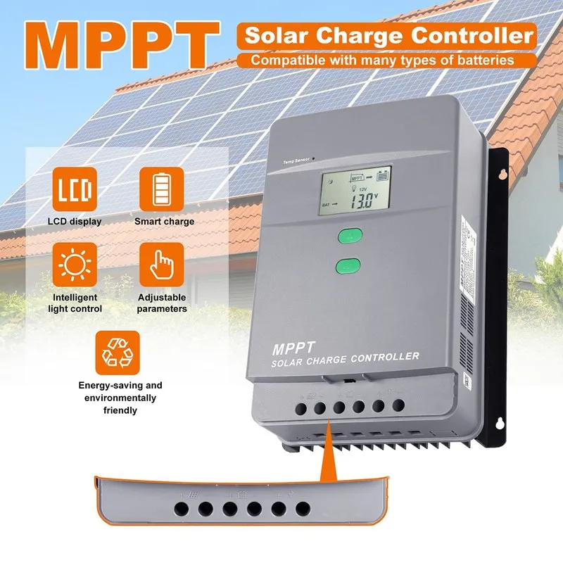 Аккумулятор 5200W 250V 100A MPPT Solar Charge Controller 12V/24/36/48V LCD Batte — фото лота 2