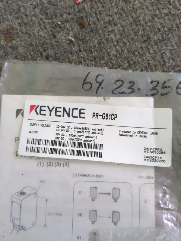 Фотоэлектрический датчик Keyence PR-G51CP T&R Thrubeam Photoelectric Sensor M8 4 — фото лота 1