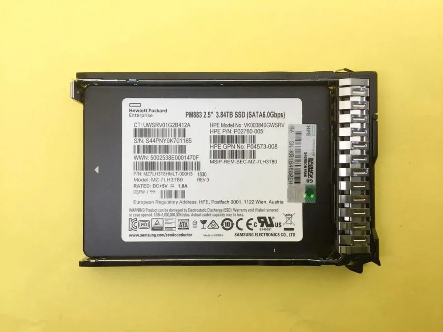 Сервер HPE/Samsung 2.5" 3.84TB SATA 6G G11 Server SSD Replace P40500-B21 P41525- — фото лота 2