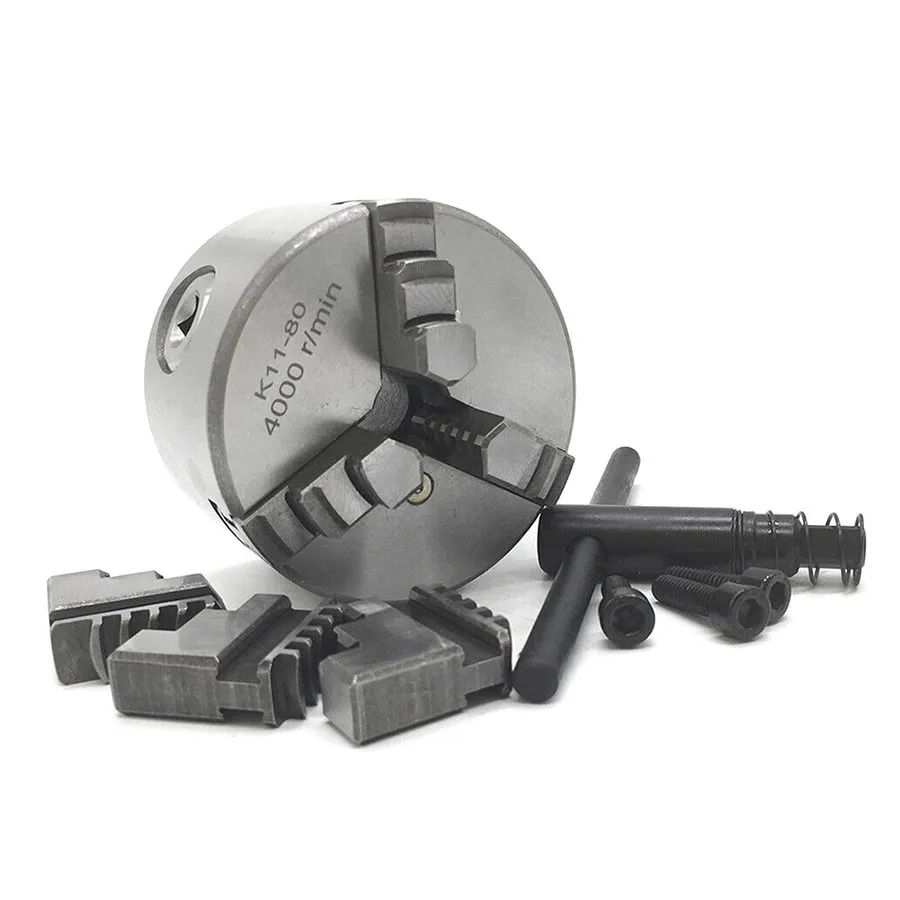 Режущий инструмент Sanou 3" 3 Jaw Lathe Chuck K11-80 80mm Self Centering M6 Insi — фото лота 2