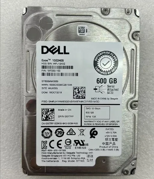 Сервер Dell 0XXTRP ST600MM0069 600GB 10K 12Gbps SAS 2.5 Inch Server Hard Drive