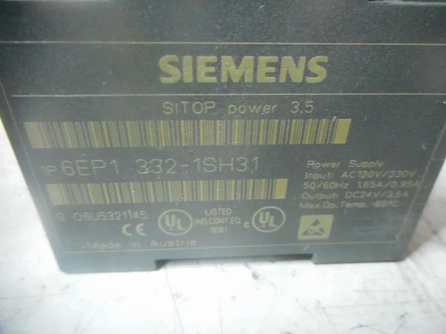 Блок питания Siemens SITOP POWER 3.5 1P 6EP1 332-1SH31 Power Supply 24 VDC 3.5 A