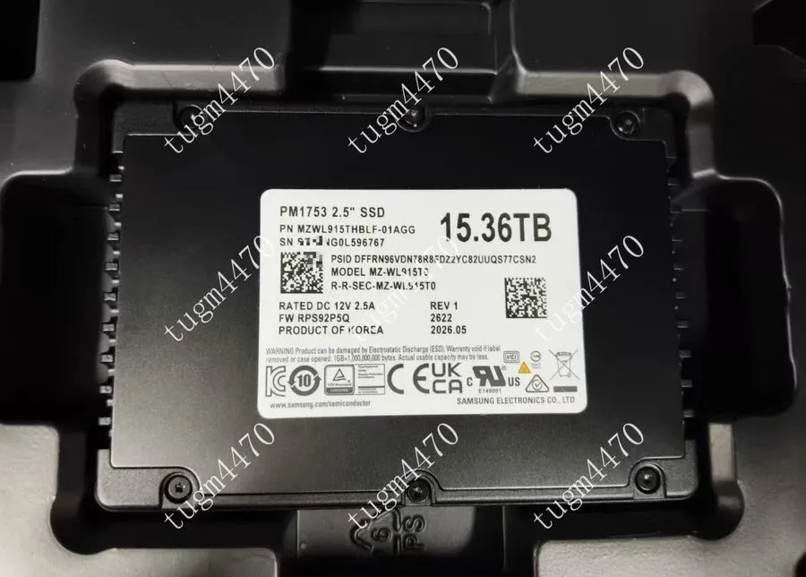 SSD-накопитель Samsung PM1753 15.36TB SSD U.2 PCIe 5.0 NVME PCIE MZ-WL915T0 MZWL